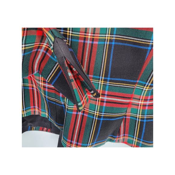 J. Peterman Royal Stewart Tartan Plaid Tuxedo Blazer Women’s Size 12 - Picture 7 of 10